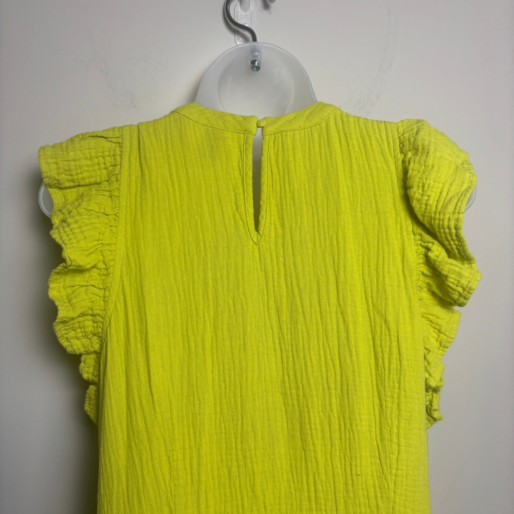 Universal Thread Lime Green Flutter Sleeves Tiered Gauze Maxi Dress Womens XL - Picture 6 of 9